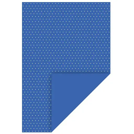 Папір з малюнком "Крапка" двосторонній Синій 21х31см 200г/м2 Heyda