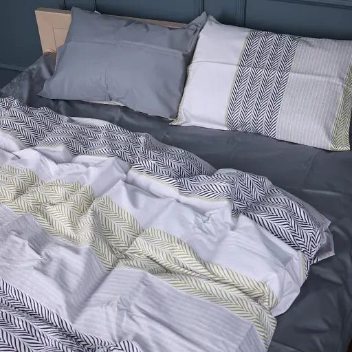 Комплект постільної білизни MirSon Сатин Geometric comfort 220х240 см (2200011123882)