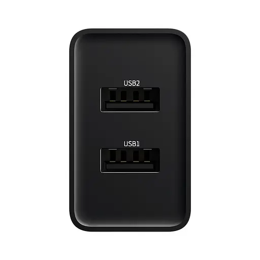 Адаптер сетевой BASEUS Speed ​​Mini Dual U Charger 2 USB 10.5 W (CCFS-R01) черный - фото 3