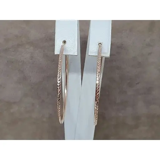 Золоті сережки-кільця Tango. 460042 - фото 3