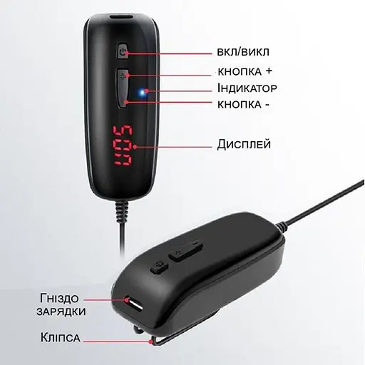 Беспроводной микрофон для телефона, смартфона с 2-мя микрофонами Savetek P8-UHF, до 50 метров (100727) - фото 4