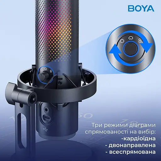 Мікрофон Boya K9 RGB Black K9) - фото 7