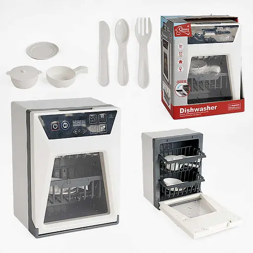 Посудомийка, звуки, підсвічування, відкриваються дверцята, муляжі посуду, F2315 - фото 2