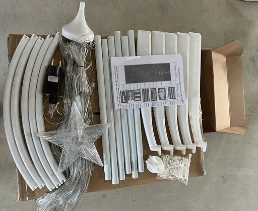 Новорічна конусна ялинка штучна світлодіодна 180см LED гірлянда 320 лампочок - фото 5