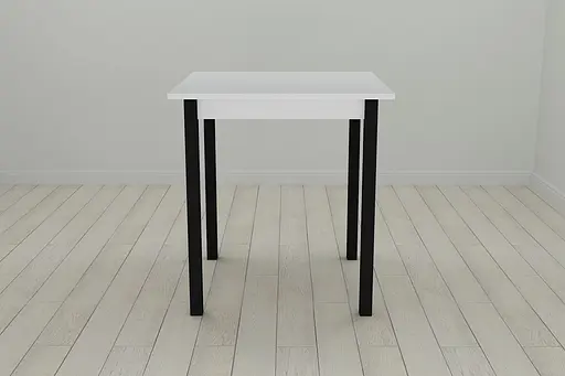 Стіл кухонний Ferrum-decor Дієго 75x70x70 Чорний ДСП Біле 16мм (FRD-106299)