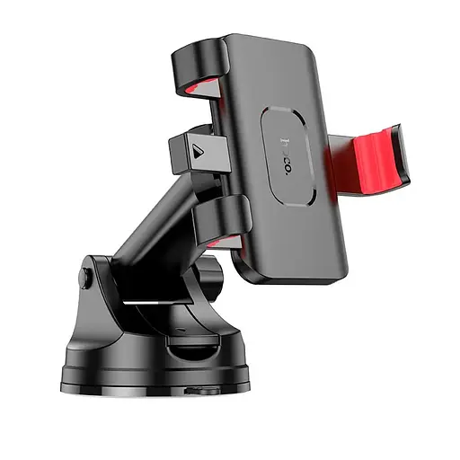 Автотримач для телефона HOCO H22 Dragon automatic clamping car holder(center console) Red Black - фото 1
