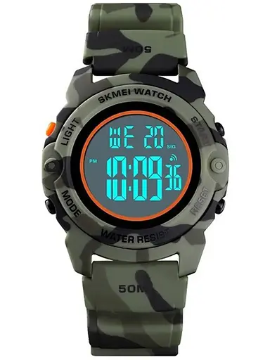 Детские наручные часы Skmei 1574 Зеленый камуфляж - фото 4