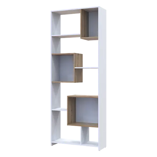 Этажерка высокая Doros B1S Белый/Дуб эвок 81х30х210 (41516039)