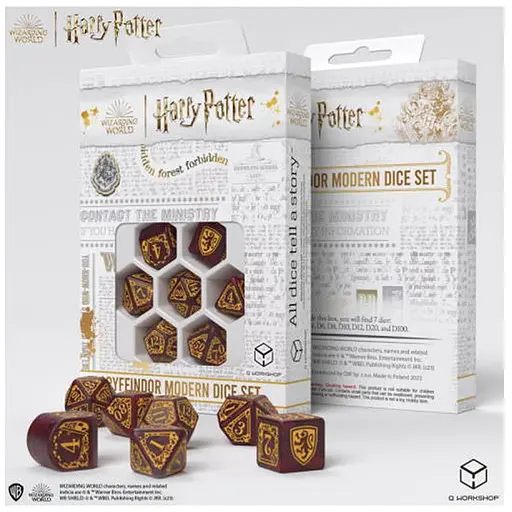 Набір кубиків Harry Potter. Gryffindor Modern Dice Set - Red , 7 шт. (190142/2023/1/A) - фото 1
