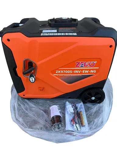 Инверторный двухтопливный генератор (газ/бензин) Zeko ZK9700S-INV-ЕW-NG (6.5/7.0 кВт) с электростартером и пультом.  - фото 2