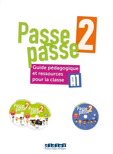 Passe-passe 2 A1 Guide Pédagogique et ressources pour la classe + CD mp3 + DVD