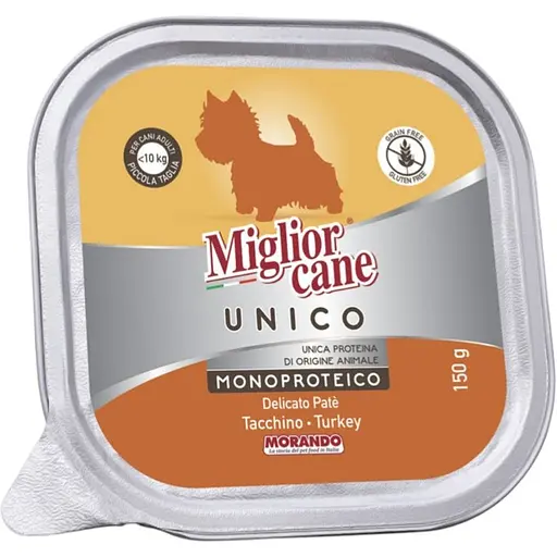 Вологий корм для собак Morando Migliorcane Unico індичка 150 г - фото 1