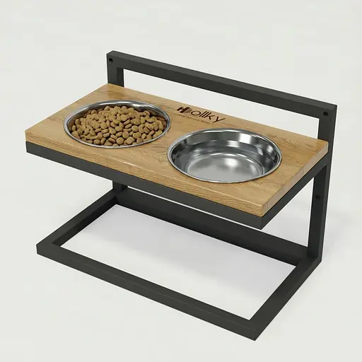 Hollky Flex M — миски на регульованій підставці для середніх собак (2 × 0.85 л)