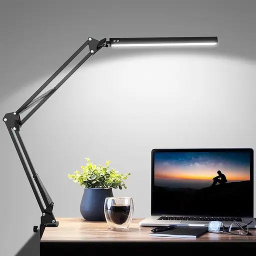 Светильник настольный Eurolamp LED на струбцине черный (LED-TLS-10W(black)) - фото 4