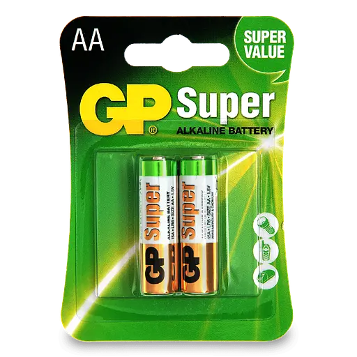 Батарейка GP 24A-S2 R06 AA 2 лужний набір 2 штуки (блістер) - фото 2