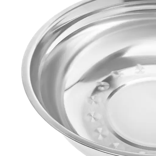 Миска кухонная из пищевой нержавеющей стали Ø 25 см H 6.5 см 2 л, Interos Серебристый 87611 - фото 6