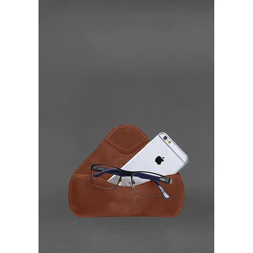 Кожаный чехол для очков BlankNote Crazy Horse с клапаном на резинке  - фото 5