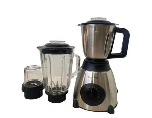 Стационарный стальной блендер с кофемолкой Zepline ZP-081 для коктейлей с чашей 1.5л 2000Вт Серый с Черным - фото 2