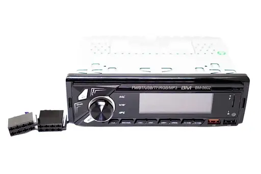 Автомагнітола Boschmann BM-5602 1DIN з Bluetooth і ISO-роз'ємом, RGB-підсвітка панелі, 2xUSB, microSD/TF, AUX вхід, MP3 - фото 4