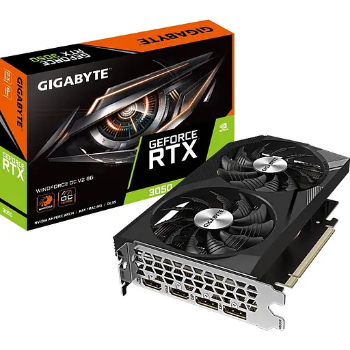 Видеокарта Gigabyte RTX 3050 8GB WindForce OC V2 (GV-N3050WF2OCV2-8GD) (GDDR6, 128 bit, PCI-E v4.0 x8) - фото 7