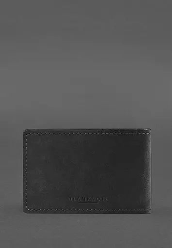 Кожаная обложка на удостоверение Государственной налоговой службы черная Crazy Horse - фото 4