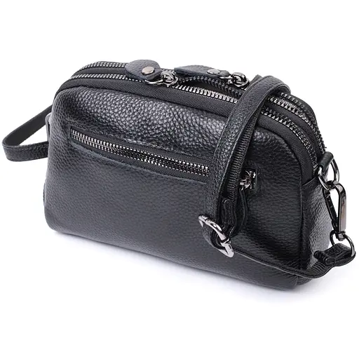 Женская сумка Vintage прошита ромбами на лицевой стороне из натуральной кожи 19.5х12.5х7 см sum0027554 - фото 2