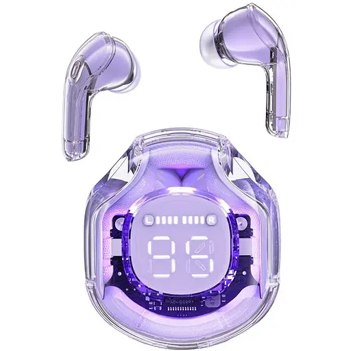 Навушники бездротові Acefast TWS T8 вакуумні фіолетовий - фото 1