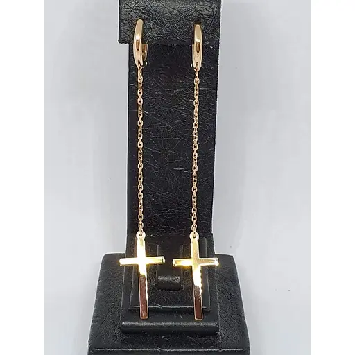 Золотые серьги Tango Крестики. 470614 - фото 3