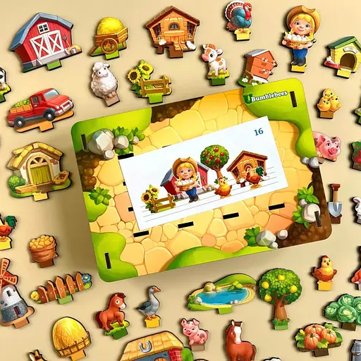 Развивающая игра "Панорама Ферма" Ubumblebees (ПСФ130) PSF130 с карточками - фото 5