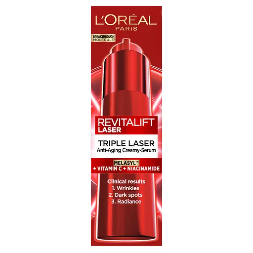 Кремова сироватка для шкіри обличчя L'Oreal Paris Revitalift Laser антивікова проти пігментних плям з мелазилом 50 мл - фото 2