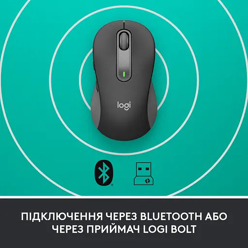 Мишка Logitech Signature M650 L Wireless Mouse for Business Graphite (910-006348) - фото 3