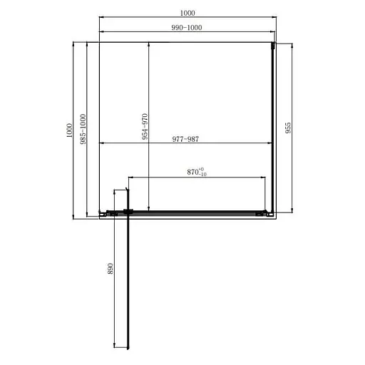 Душевая кабина Dusel A-516 100x100x190 шиншилла, Универсальная, матовый, хром, 100x100 - фото 2