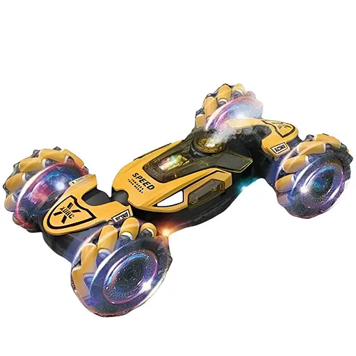 Машина на радиоуправлении 3688 G 167 A, аккумулятор 3.7V, пульт 2.4G, парогенератор, подсветка, мелодии, желтый