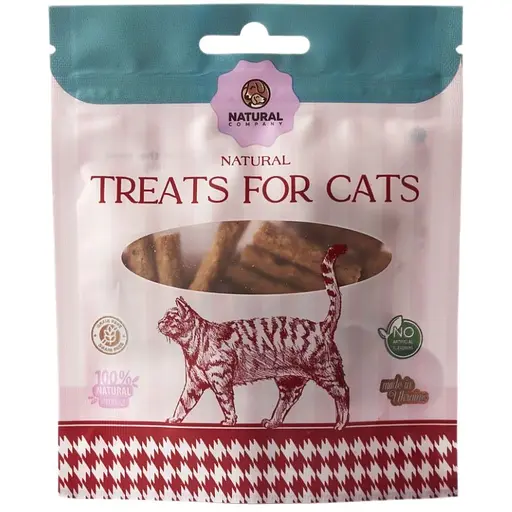 Лакомство для кошек Natural снеки с лососем курицей и тыквой 35 г