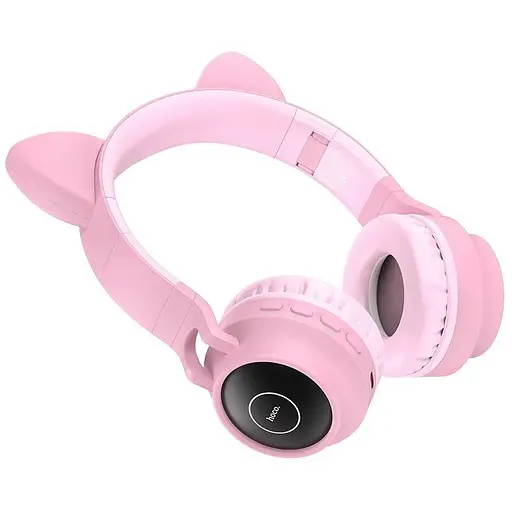 Наушники с микрофоном Hoco W27 Cat Ear Pink - фото 1