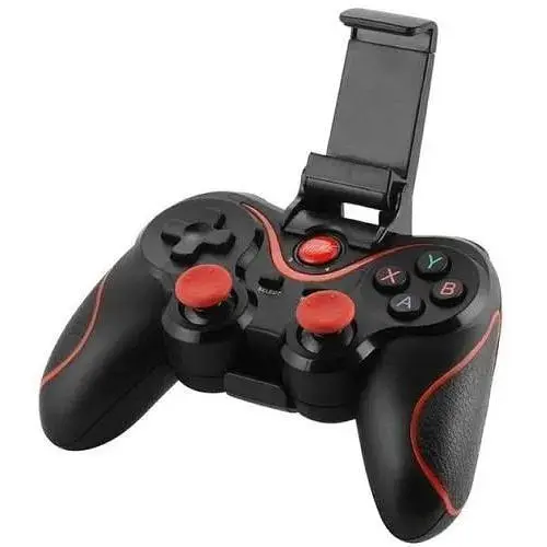 Геймпад X3 Bluetooth с держателем для телефона черный - фото 1