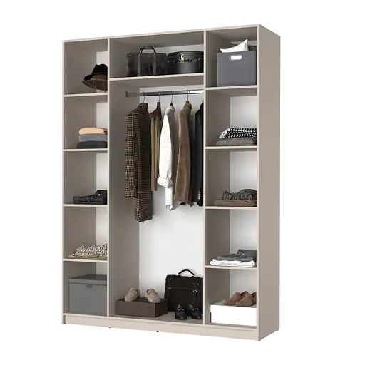 Шафа 4-дверна MebelStar Оскар Gloss BL-B, стандарт 160x52x220 см Сіра мишка/Сірий (MBS-5267) - фото 2