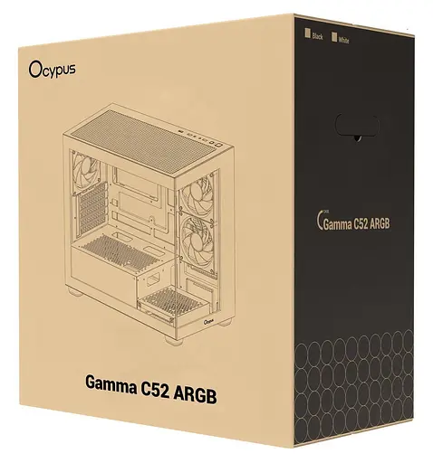Корпус OCYPUS GAMMA C52 BK ARGB (GAMMA-C52-BKD300XX-GL) без блока питания - фото 12