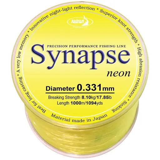 Волосінь Katran Synapse Neon 1000 м (neon-yellow) 0.331 мм 17.85 lb
