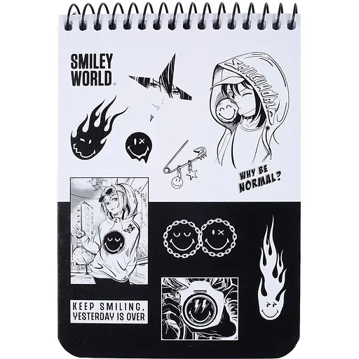 Зошит для записів Yes Smiley World Keep smiling А6 в клітинку 80 аркушів (152270)