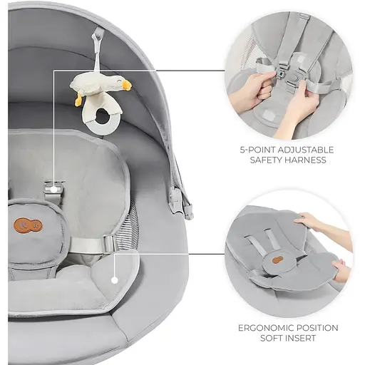 Кресло-качели Kinderkraft Tulsy Gray (KBTULS00GRY0000) - фото 8