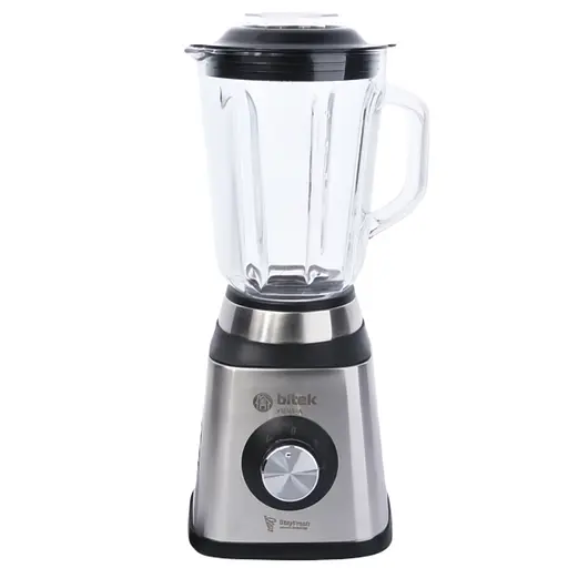 Блендер стаціонарний з кавомолкою 2 в 1 Вітек 2800 Вт, блендер для смузі, блендер подрібнювач кухонний з скляною чашою, блендер для коктейлів, Сірий