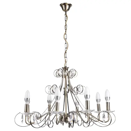 Люстра свеча Brille подвесная хрустальная E14 60W (BCL-413S/8)