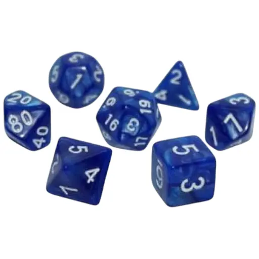 Набір кубиків Pearl 7 Dice Set - Blue , 7 шт. (g7dpearl07)