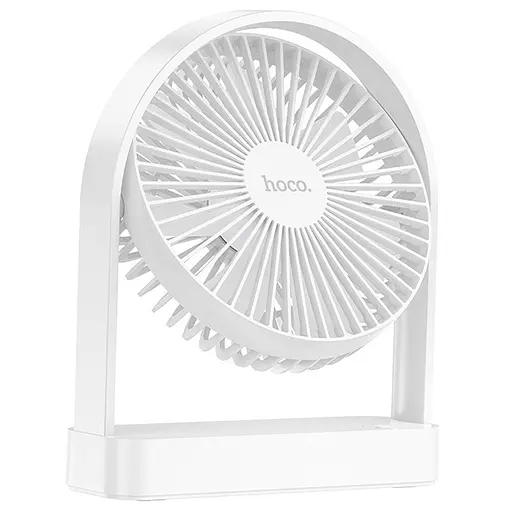 Вентилятор Hoco HX65 ultra-thin desktop fan на акумуляторі 2000 мА·год білий - фото 2
