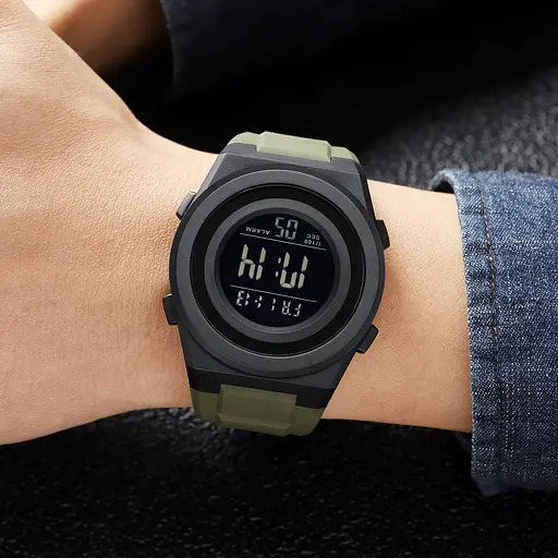 Чоловічий наручний годинник 2080AG Army Green Skmei acs0030324 - фото 3