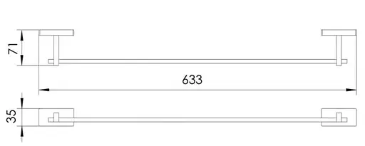 Тримач для рушника Imprese Valtice 600 мм хром 131320 Хром - фото 4