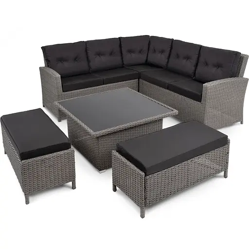 Садовая мебель Di Volio Festa графитовая/серая