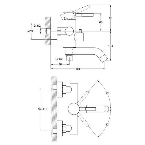 Змішувач для ванни TROYA GAP3-A097 нержавіюча сталь 30412 - фото 3