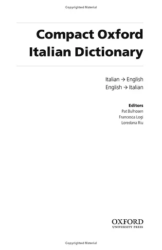 Compact Oxford Italian Dictionary